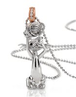 Collana La Gatta Gioielli Donna Gatta Mattacchiona in Argento Zirconia LG07CL - LG07CL
